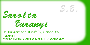 sarolta buranyi business card